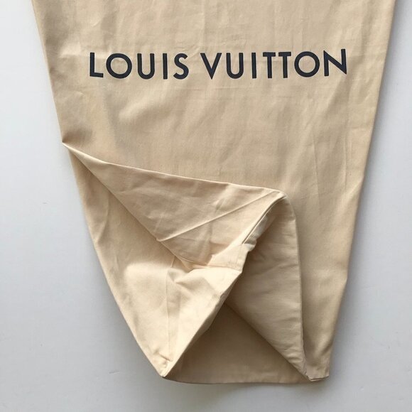 LOUIS VUITTON dust bag, L/XL cotton drawstring, 22” x 34”, 11" sq bottom - Picture 9 of 16